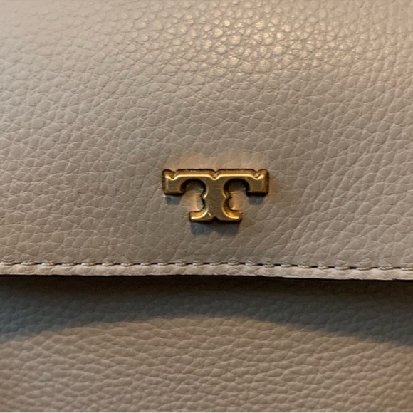 Tory Burch Gold and Tan Crossbody Bag with Structured Design - Picture 9 of 15